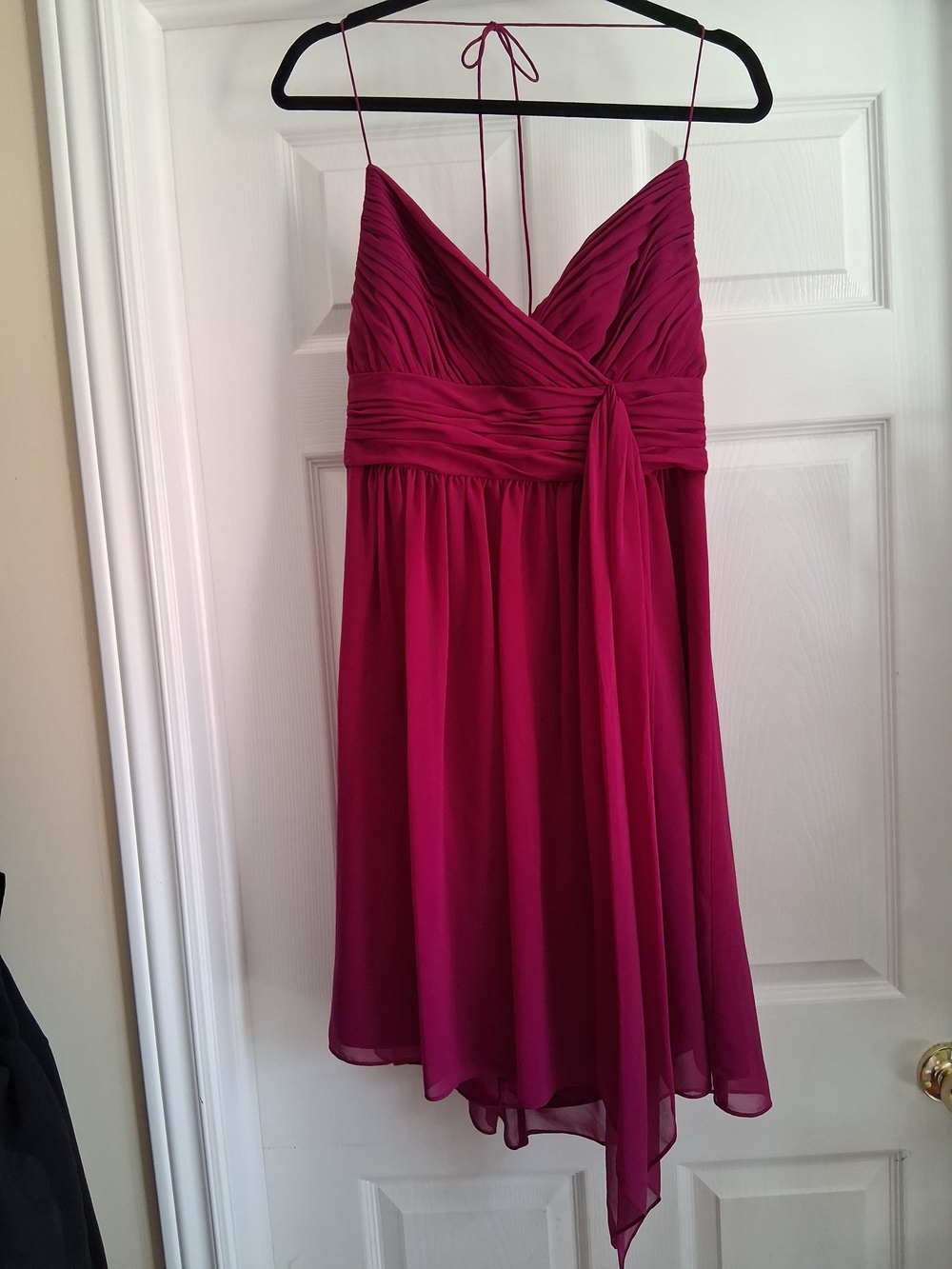 Ralph Lauren Magenta Spaghetti-Strap Midi Dress - Size 12